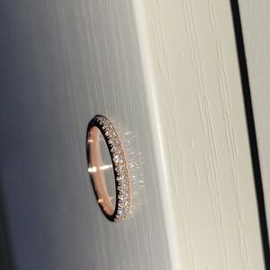 Moissanite 18Kt Rose Gold Plated Band